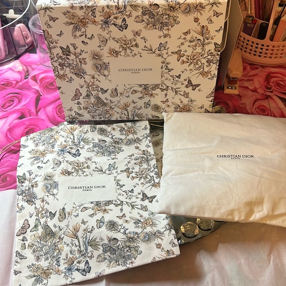 Dior Other - 🦋🦋Dior Cruise 24 Butterfly Limited Edition Box-Drawstring Bag-Pillow